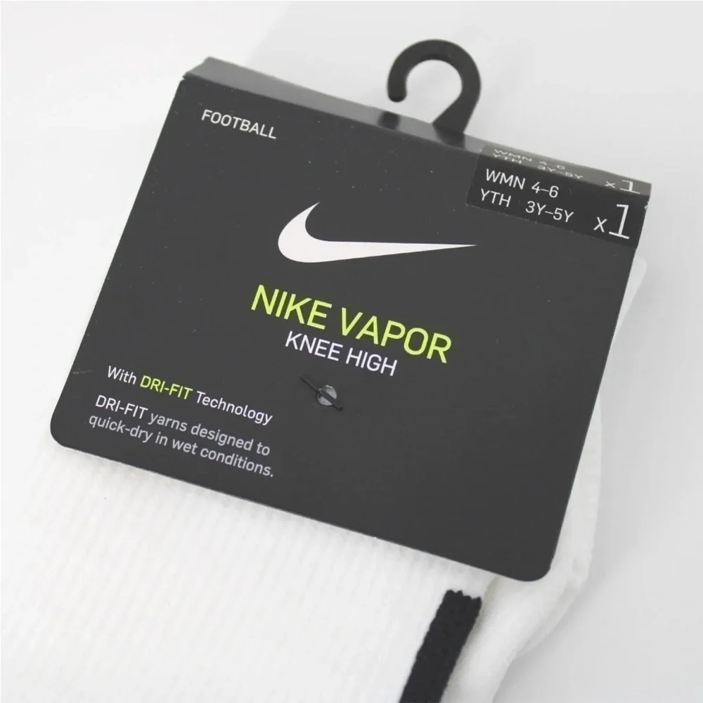 Nike Vapor Women's Football Cushioned Knee High White Socks (1-Pair), Size 4-6 - Picture 3 of 3